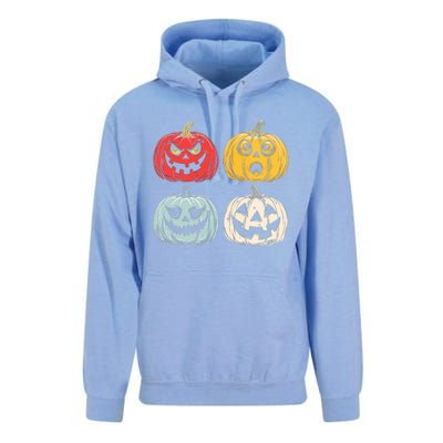 Halloween Spooky Fun Scary Pumpkin Faces Gift Unisex Surf Hoodie