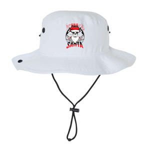 Hail Santa! Funny Christmas Rock On Santa Skeleton Cute Gift Legacy Cool Fit Booney Bucket Hat