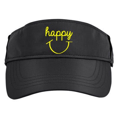 Happy Smiley Face Shirt Adult Drive Performance Visor