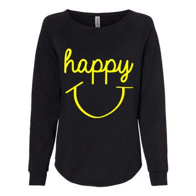 Happy Smiley Face Shirt Womens California Wash Sweatshirt