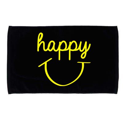 Happy Smiley Face Shirt Microfiber Hand Towel