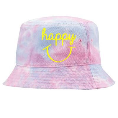 Happy Smiley Face Shirt Tie-Dyed Bucket Hat