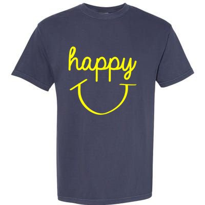 Happy Smiley Face Shirt Garment-Dyed Heavyweight T-Shirt