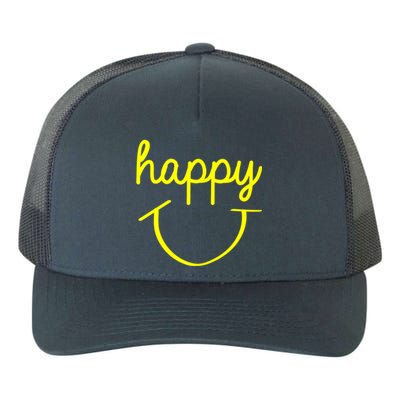 Happy Smiley Face Shirt Yupoong Adult 5-Panel Trucker Hat