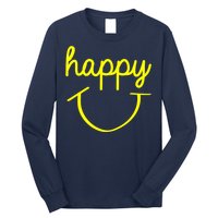 Happy Smiley Face Shirt Long Sleeve Shirt