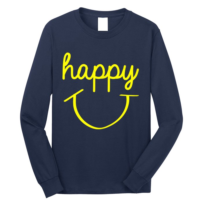 Happy Smiley Face Shirt Long Sleeve Shirt