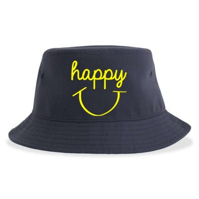 Happy Smiley Face Shirt Sustainable Bucket Hat