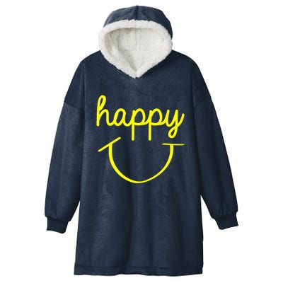 Happy Smiley Face Shirt Hooded Wearable Blanket