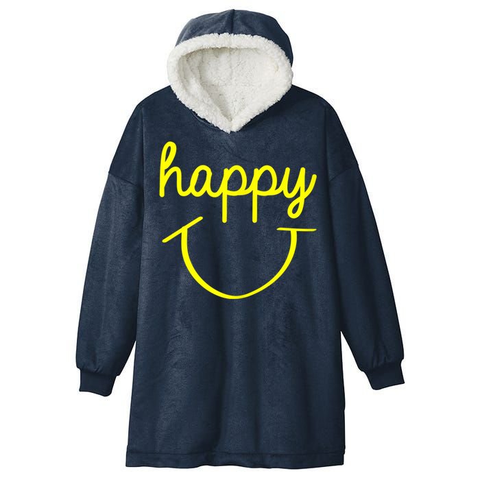 Happy Smiley Face Shirt Hooded Wearable Blanket