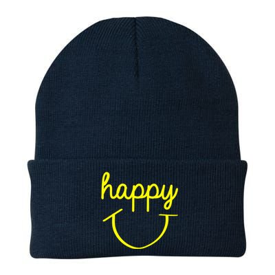 Happy Smiley Face Shirt Knit Cap Winter Beanie