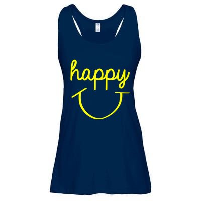 Happy Smiley Face Shirt Ladies Essential Flowy Tank