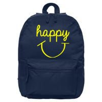 Happy Smiley Face Shirt 16 in Basic Backpack