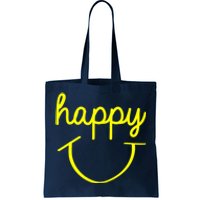 Happy Smiley Face Shirt Tote Bag