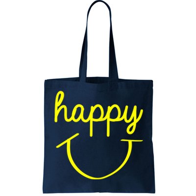 Happy Smiley Face Shirt Tote Bag