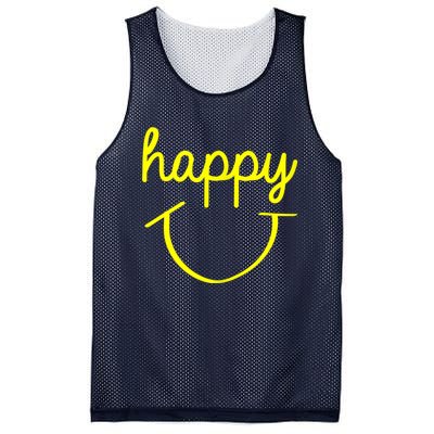 Happy Smiley Face Shirt Mesh Reversible Basketball Jersey Tank