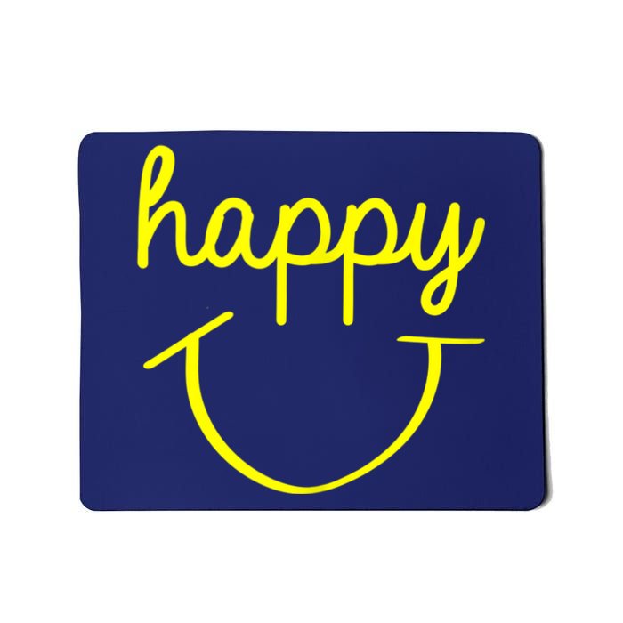 Happy Smiley Face Shirt Mousepad