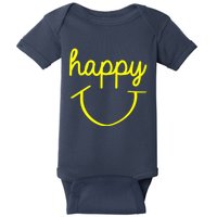 Happy Smiley Face Shirt Baby Bodysuit