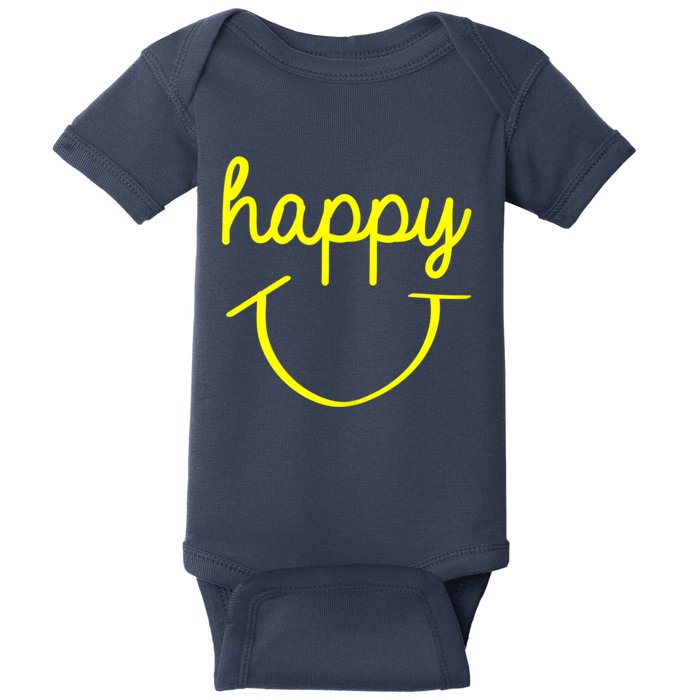 Happy Smiley Face Shirt Baby Bodysuit