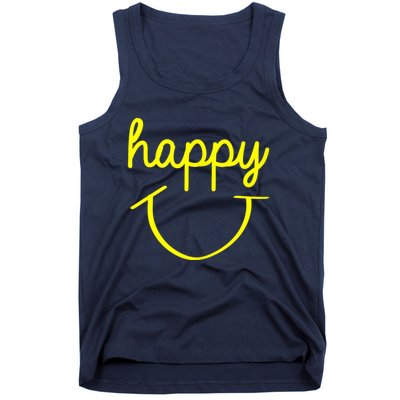 Happy Smiley Face Shirt Tank Top