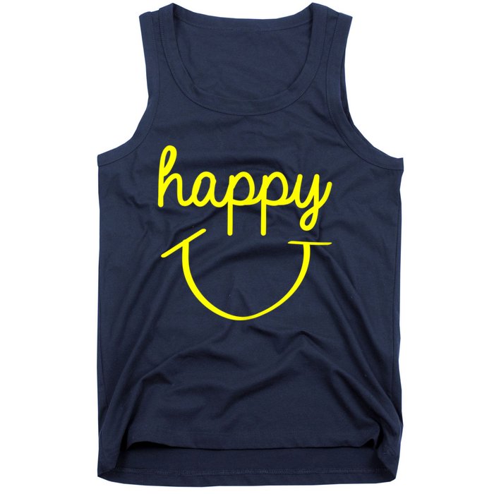 Happy Smiley Face Shirt Tank Top