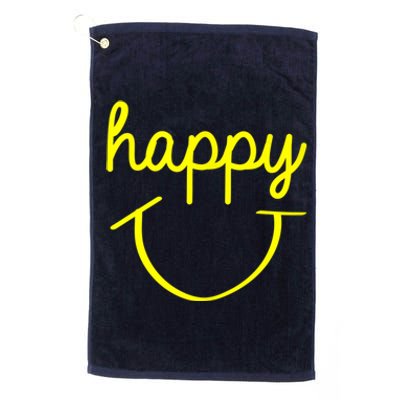 Happy Smiley Face Shirt Platinum Collection Golf Towel