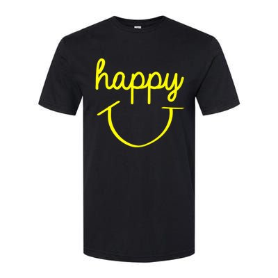 Happy Smiley Face Shirt Softstyle CVC T-Shirt