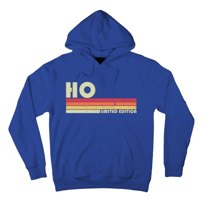 Ho Surname Funny Retro Vintage 80s 90s Birthday Reunion Funny Gift Hoodie