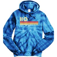 Ho Surname Funny Retro Vintage 80s 90s Birthday Reunion Funny Gift Tie Dye Hoodie