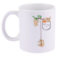 Happy Sloth Family Habitat In Pocket 11oz C Handle Ceramic Mug