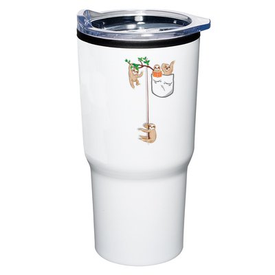 Happy Sloth Family Habitat In Pocket Tumbler