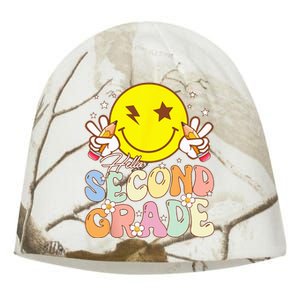 Hello Second Grade 2nd Team Funny Smile Face Back To School Kati - Camo Knit Beanie