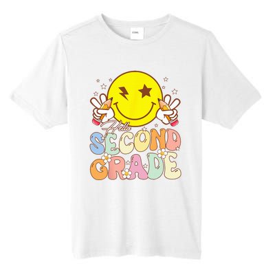 Hello Second Grade 2nd Team Funny Smile Face Back To School Tall Fusion ChromaSoft Performance T-Shirt