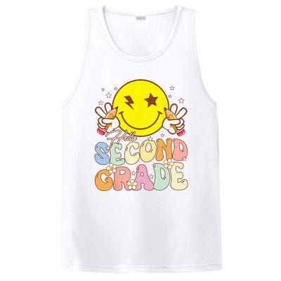 Hello Second Grade 2nd Team Funny Smile Face Back To School PosiCharge Competitor Tank