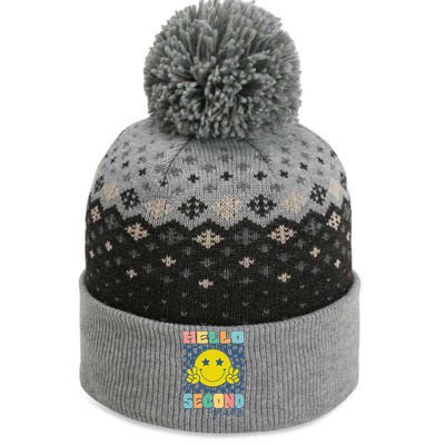 Hello Second Grade Retro Smile Team 2nd Grade Back To School The Baniff Cuffed Pom Beanie