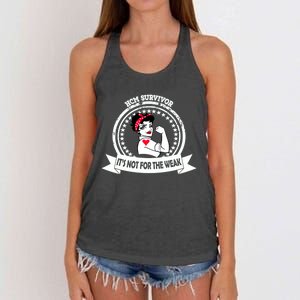 Hcm Survivor Great Gift Its Not For The Weak Awareness Gift Women's Knotted Racerback Tank