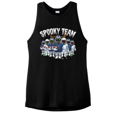 Halloween Spooky Ghost Team American Football Gift Ladies PosiCharge Tri-Blend Wicking Tank