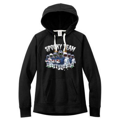 Halloween Spooky Ghost Team American Football Gift Women's Fleece Hoodie