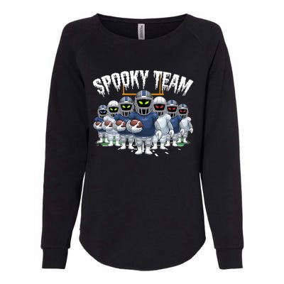 Halloween Spooky Ghost Team American Football Gift Womens California Wash Sweatshirt