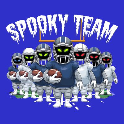 Halloween Spooky Ghost Team American Football Gift T-Shirt