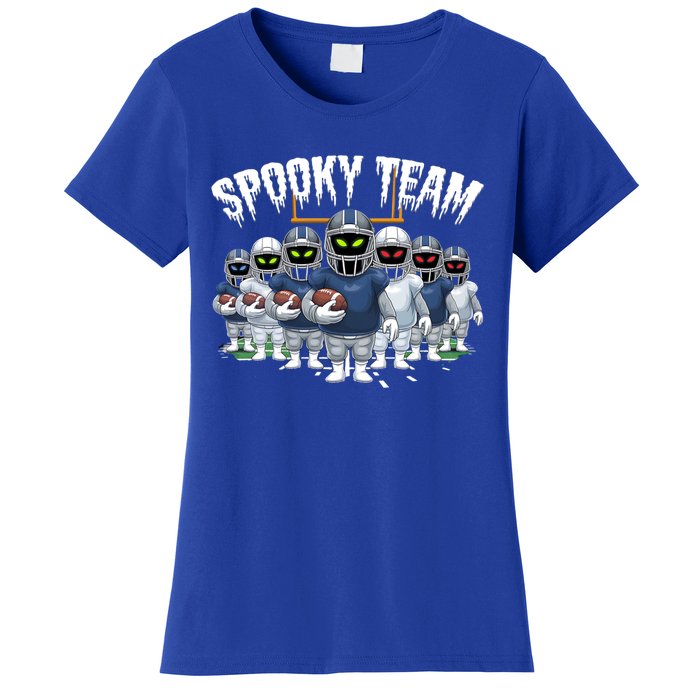 Halloween Spooky Ghost Team American Football Gift Women's T-Shirt