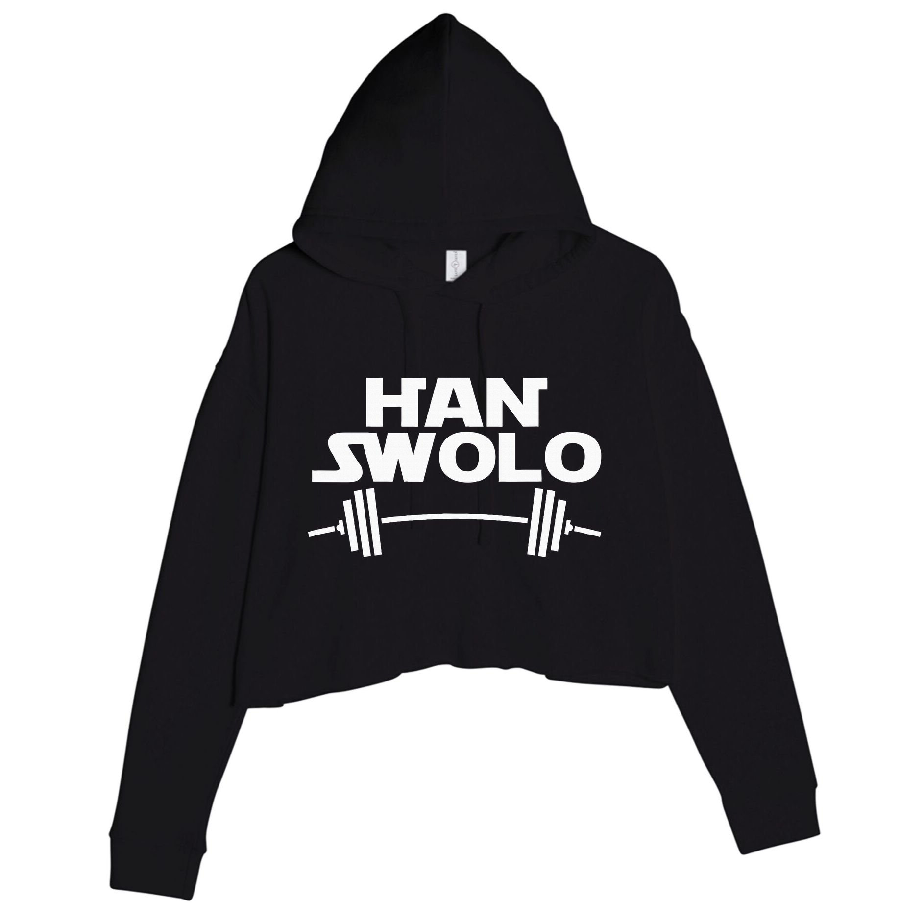Han Swolo Gym Weightlifting Crop Fleece Hoodie