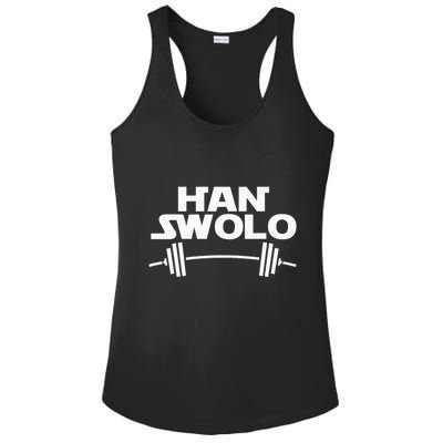 Han Swolo Gym Weightlifting Ladies PosiCharge Competitor Racerback Tank