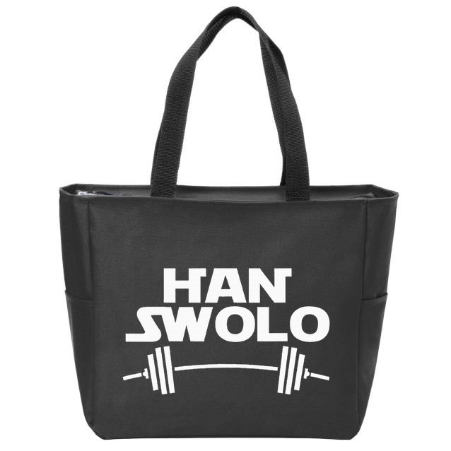 Han Swolo Gym Weightlifting Zip Tote Bag
