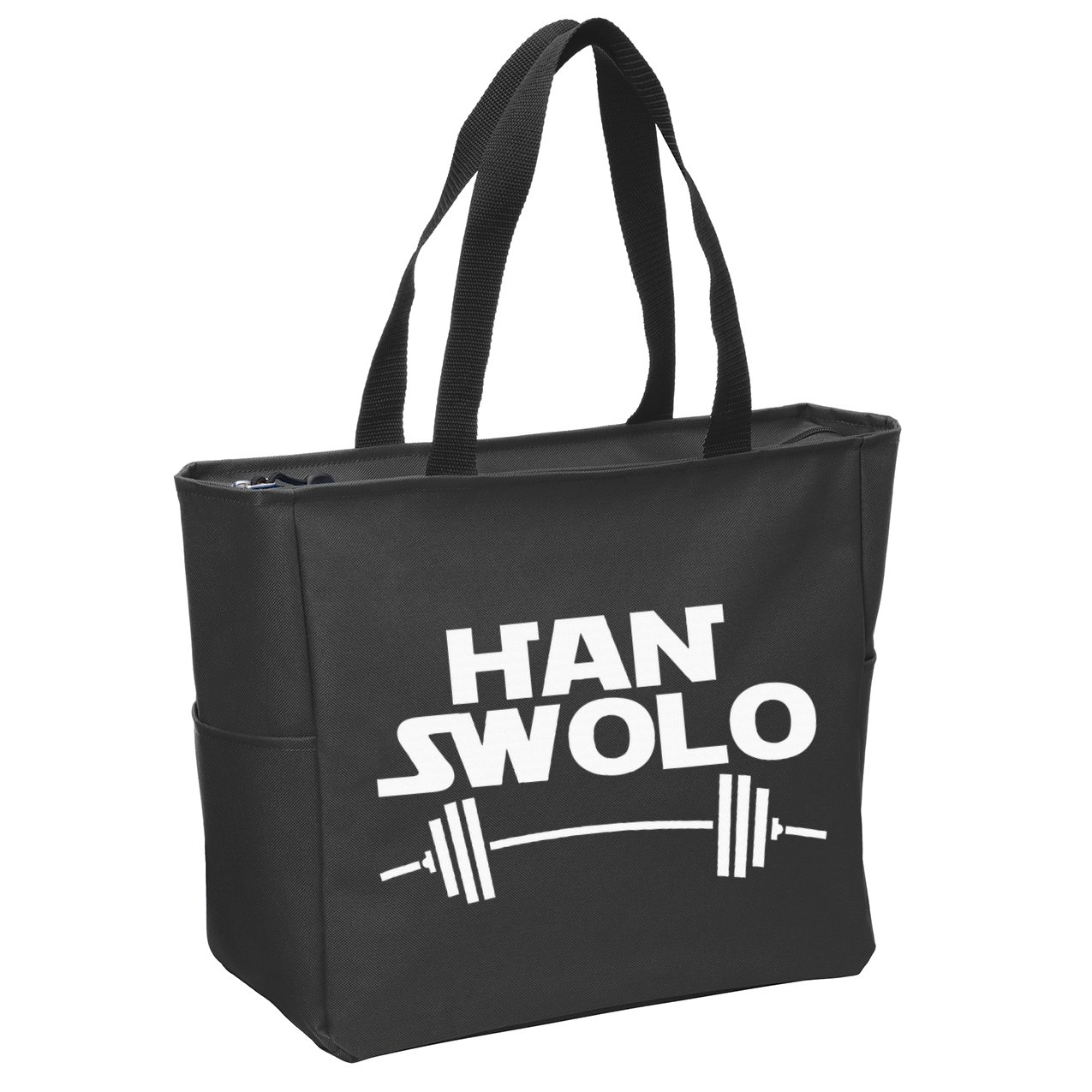 Han Swolo Gym Weightlifting Zip Tote Bag