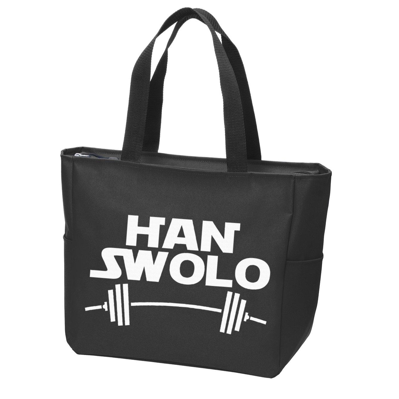 Han Swolo Gym Weightlifting Zip Tote Bag