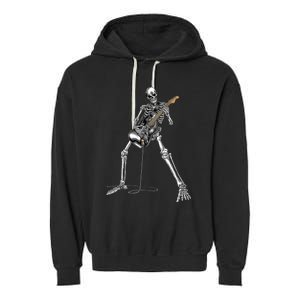 Happy Skeleton Guitar Guy - Rock And Roll Band Tees For  Garment-Dyed Fleece Hoodie