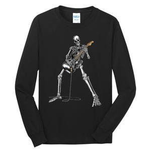 Happy Skeleton Guitar Guy - Rock And Roll Band Tees For  Tall Long Sleeve T-Shirt