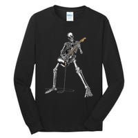 Happy Skeleton Guitar Guy - Rock And Roll Band Tees For  Tall Long Sleeve T-Shirt