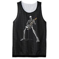 Happy Skeleton Guitar Guy - Rock And Roll Band Tees For  Mesh Reversible Basketball Jersey Tank