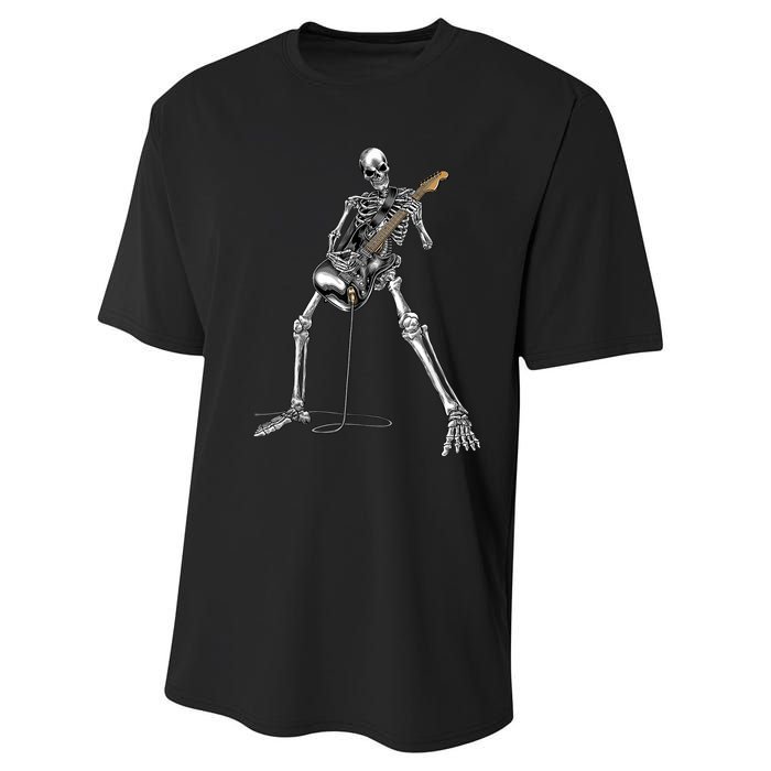 Happy Skeleton Guitar Guy - Rock And Roll Band Tees For  Performance Sprint T-Shirt